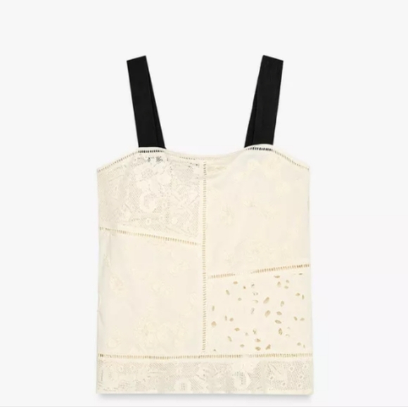 Zara ZW Collection Patchwork Embroidered Top - Picture 4 of 8